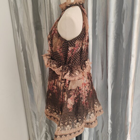 ZimmermannFloral-neckline short dress - Picture 7 of 11